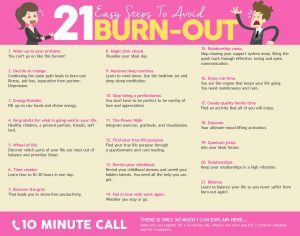 21 Easy Steps To Avoid Burn-out